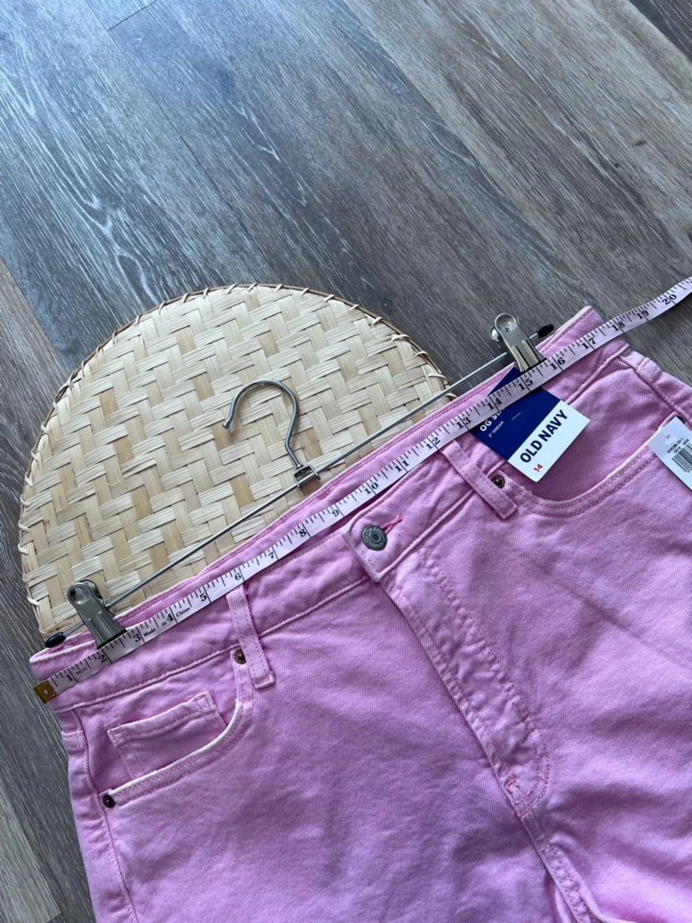 NWT old navy the OG straight high rise shorts pink